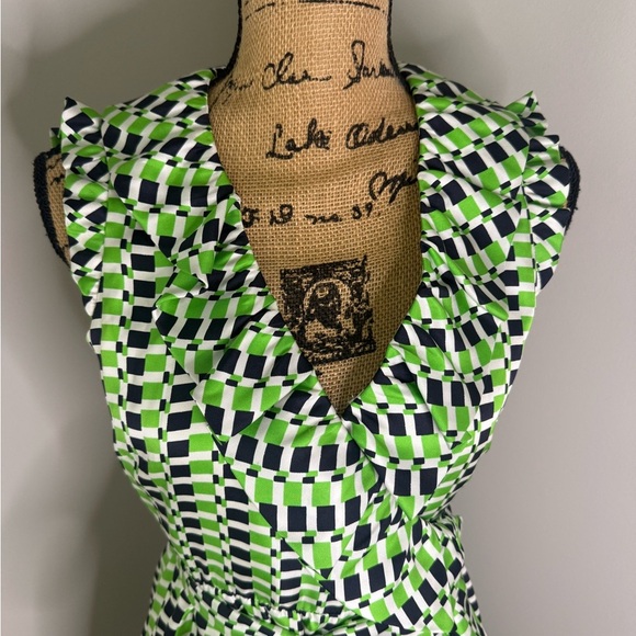 Kate Spade Green and Black Patterned Dress - Picture 5 of 11